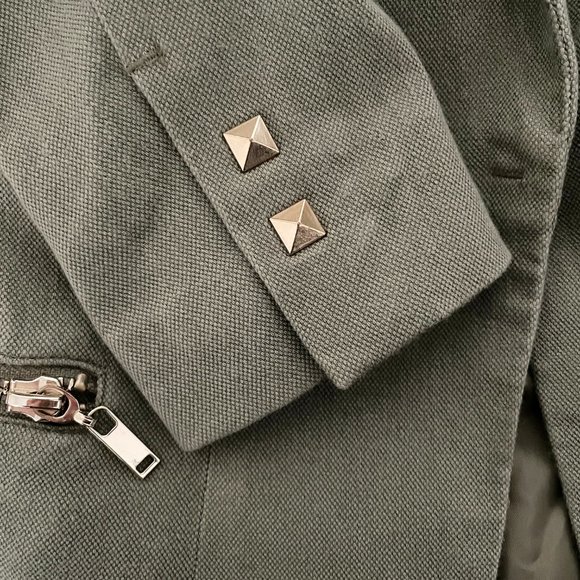 H&M Soft Olive Green Structured Blazer Sz 2 XS - Picture 4 of 8